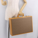 GUCCI Micro GG Supreme Attache Case Hand Bag PVC Beige Gold Auth 190309-27