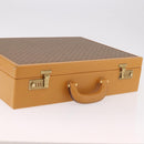 GUCCI Micro GG Supreme Attache Case Hand Bag PVC Beige Gold Auth 190309-6