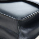 HERMES Sandrine Shoulder Bag Leather Navy Gold Auth 190310M-15