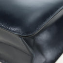 HERMES Sandrine Shoulder Bag Leather Navy Gold Auth 190310M-17