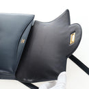 HERMES Sandrine Shoulder Bag Leather Navy Gold Auth 190310M-19