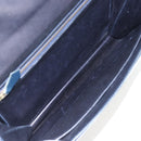 HERMES Sandrine Shoulder Bag Leather Navy Gold Auth 190310M-11
