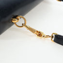 HERMES Sandrine Shoulder Bag Leather Navy Gold Auth 190310M-9
