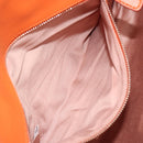 Miu Miu Matelasse Shoulder Bag Leather Orange Silver Auth 190312M-25
