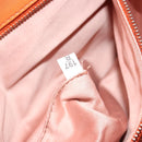 Miu Miu Matelasse Shoulder Bag Leather Orange Silver Auth 190312M-11