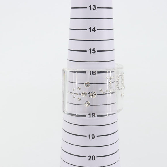 Christian Dior Bangle plastic Clear Auth 190314