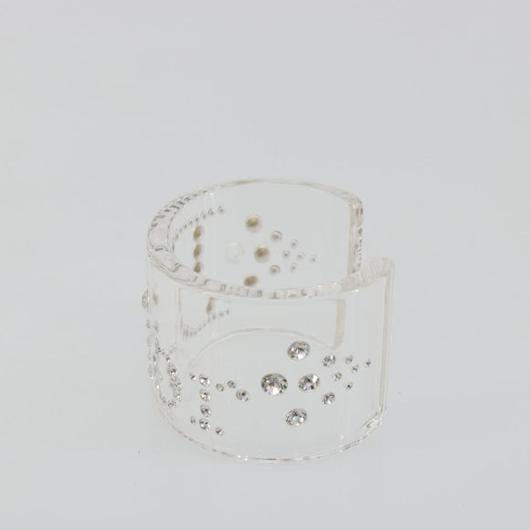 Christian Dior Bangle plastic Clear Auth 190314