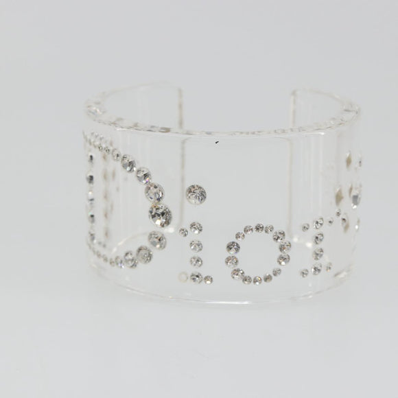 Christian Dior Bangle plastic Clear Auth 190314