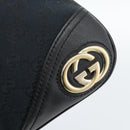 GUCCI GG Canvas Shoulder Bag Black Gold 169947 Auth 190317A-10