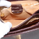 GUCCI Shoulder Bag Leather Bordeaux Gold Auth 190318-21