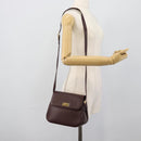 GUCCI Shoulder Bag Leather Bordeaux Gold Auth 190318-24