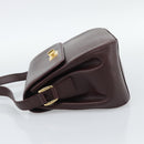 GUCCI Shoulder Bag Leather Bordeaux Gold Auth 190318-3