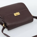 GUCCI Shoulder Bag Leather Bordeaux Gold Auth 190318-6