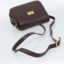 GUCCI Shoulder Bag Leather Bordeaux Gold Auth 190318-7