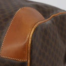 CELINE Macadam Canvas Boston Bag PVC Leather Brown Gold Auth 190319-9
