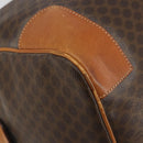 CELINE Macadam Canvas Boston Bag PVC Leather Brown Gold Auth 190319-14