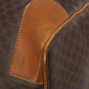 CELINE Macadam Canvas Boston Bag PVC Leather Brown Gold Auth 190319-15