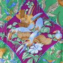HERMES Carre 90 Scarf ”TROPIQUES” Silk Blue Auth 190320M-6