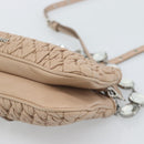 Miu Miu Matelasse Chain Shoulder Bag Leather 2way Pink Silver Auth 190321A-15