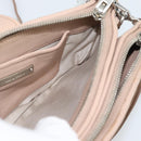 Miu Miu Matelasse Chain Shoulder Bag Leather 2way Pink Silver Auth 190321A-22