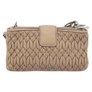 Miu Miu Matelasse Chain Shoulder Bag Leather 2way Pink Silver Auth 190321A-3