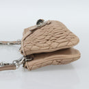 Miu Miu Matelasse Chain Shoulder Bag Leather 2way Pink Silver Auth 190321A-4