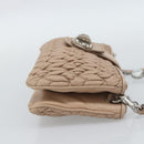 Miu Miu Matelasse Chain Shoulder Bag Leather 2way Pink Silver Auth 190321A-5