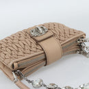 Miu Miu Matelasse Chain Shoulder Bag Leather 2way Pink Silver Auth 190321A-6