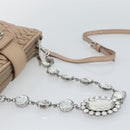 Miu Miu Matelasse Chain Shoulder Bag Leather 2way Pink Silver Auth 190321A-7
