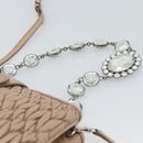 Miu Miu Matelasse Chain Shoulder Bag Leather 2way Pink Silver Auth 190321A-9