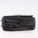 CHANEL Matelasse Chain Shoulder Bag Patent Leather Black Gold CC Auth 190323-6
