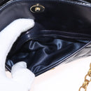 CHANEL Matelasse Chain Shoulder Bag Patent Leather Black Gold CC Auth 190323-24