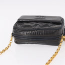 CHANEL Matelasse Chain Shoulder Bag Patent Leather Black Gold CC Auth 190323-7