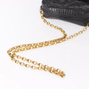 CHANEL Matelasse Chain Shoulder Bag Patent Leather Black Gold CC Auth 190323-8