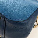 Miu Miu Hand Bag Leather 2way Blue Gold Auth 190326M-19