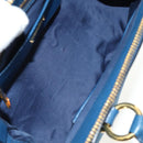 Miu Miu Hand Bag Leather 2way Blue Gold Auth 190326M-10