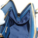 Miu Miu Hand Bag Leather 2way Blue Gold Auth 190326M-23