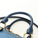Miu Miu Hand Bag Leather 2way Blue Gold Auth 190326M-14
