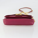 Miu Miu Shoulder Bag Leather Pink Gold Auth 190333A-5