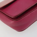 Miu Miu Shoulder Bag Leather Pink Gold Auth 190333A-15