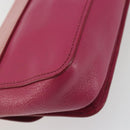 Miu Miu Shoulder Bag Leather Pink Gold Auth 190333A-17