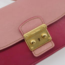 Miu Miu Shoulder Bag Leather Pink Gold Auth 190333A-19