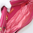 Miu Miu Shoulder Bag Leather Pink Gold Auth 190333A-11