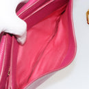 Miu Miu Shoulder Bag Leather Pink Gold Auth 190333A-26