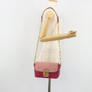 Miu Miu Shoulder Bag Leather Pink Gold Auth 190333A-27