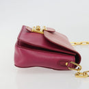 Miu Miu Shoulder Bag Leather Pink Gold Auth 190333A-3