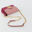 Miu Miu Shoulder Bag Leather Pink Gold Auth 190333A-7