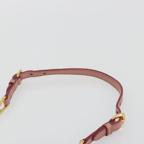 Miu Miu Shoulder Bag Leather Pink Gold Auth 190333A