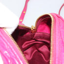 Miu Miu Matelasse Shoulder Bag Leather Pink Gold Auth 190334A-18