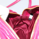Miu Miu Matelasse Shoulder Bag Leather Pink Gold Auth 190334A-19